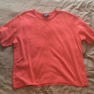1X Coral short sleeved knit top by Southern Lady